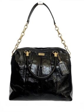Coach Kristin Bowler Satchel 1606 (Retired) Black Patent Leather